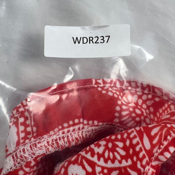 Show Me Your Mumu Riri Romper Aquarius Paisley Red & White Ruffle Leg Size L - Picture 12 of 13